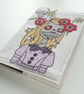 freemotion embroidered spring floral lady zombie A6 sketchbook notebook - Image 4