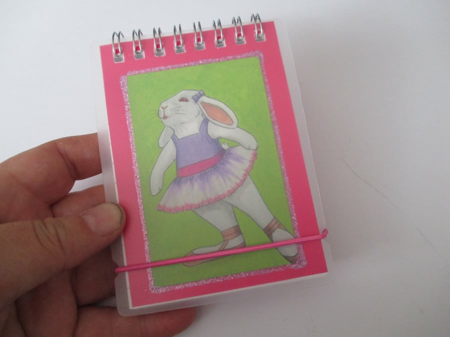 Ballet Dancing Bunny Rabbit Mini Notebook Sweet Pea Ballerina BunBun