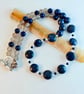Lapis Lazuli Necklace With Faceted Crystal Quartz And Agate - Handmade In Devon - Image 5