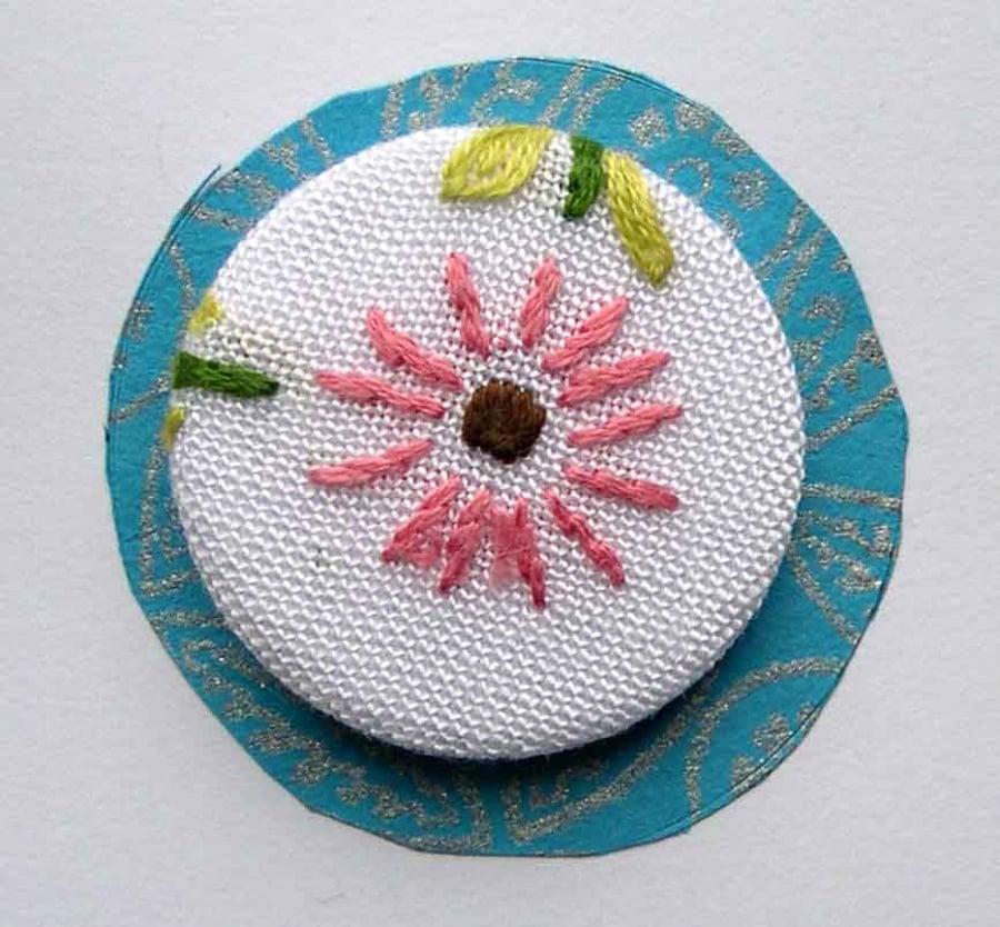 Embroidered pin - card