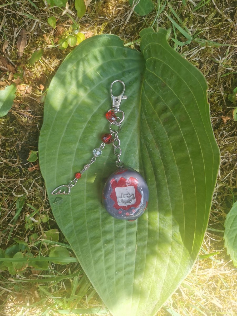 Image of Clay Tamagotchi Keyring (bat) 