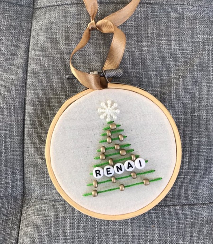 A personalised Christmas ornament 