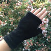 Merino Wool Wrist Warmers Black