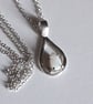 Opal Raindrop Necklace Sterling silver Coober Pedy Crystal Opal - Image 4