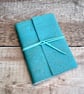 A6 Cork Journal in Aqua Blue - Image 1