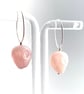 Rose Quartz "Legend of the Crystal Skull" Hoop Earrings, All 925 Sterling Silver - Image 2