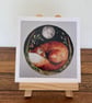 Resting Fox under a Full Moon and Starry Sky Watercolour Print Artwork - Image 2