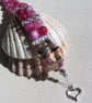 Pink & Watermelon Tourmaline Gemstone Crystal Beaded Bracelet - Image 6
