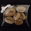 Personalised Printed Wish Pebbles, Wish Stones, set of six, any event 