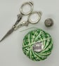 Tatted Green Leaf Earrings - Image 2