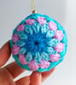 Crochet Christmas tree Baubles in bright colours - Image 7