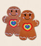 Rainbow Heart Gingerbread Decoration - Embroidered Pride Character