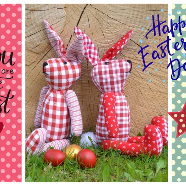 Happy Easter Day Bunny Card A5
