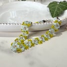 Seed bead bracelet, daisy chain bracelet, bracelet with extender chain. 