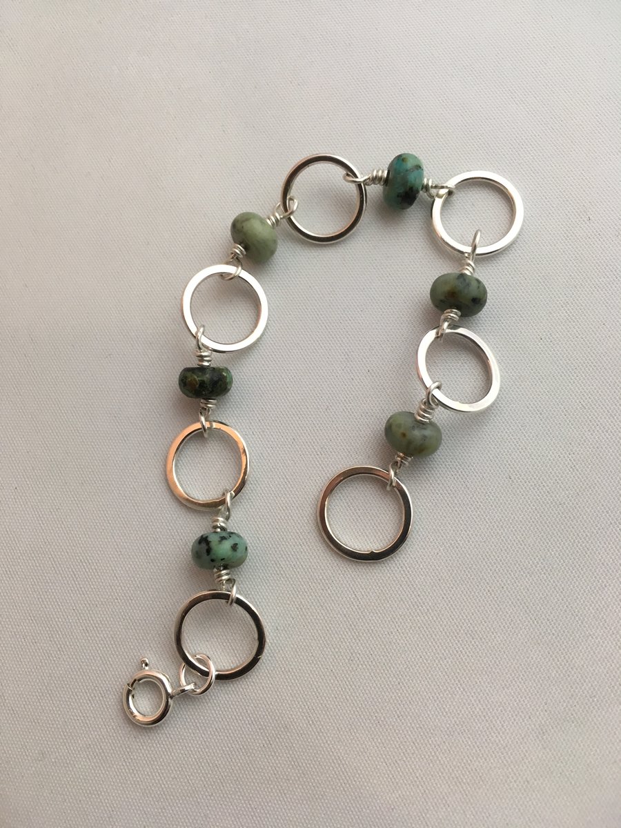 Turquoise circles bracelet
