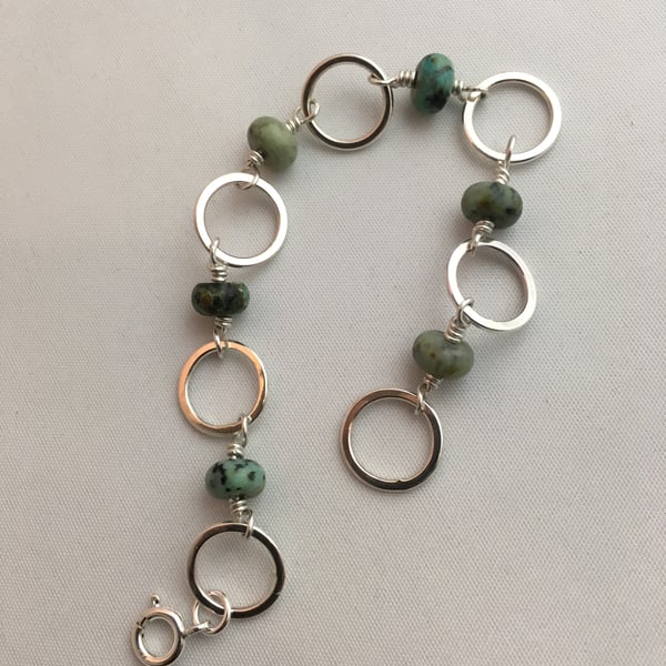 Turquoise circles bracelet