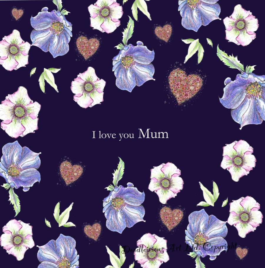 I love you Mum Greeting card 