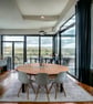 Circular Round Table, Custom Made Reclaimed Scaffold Boards - Industrial Frame L - Image 6