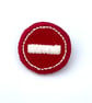 Red Stop Sign Embroidered Wool Felt Brooch - Image 2
