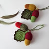 Crochet Acorn Ornament-Choice of Two