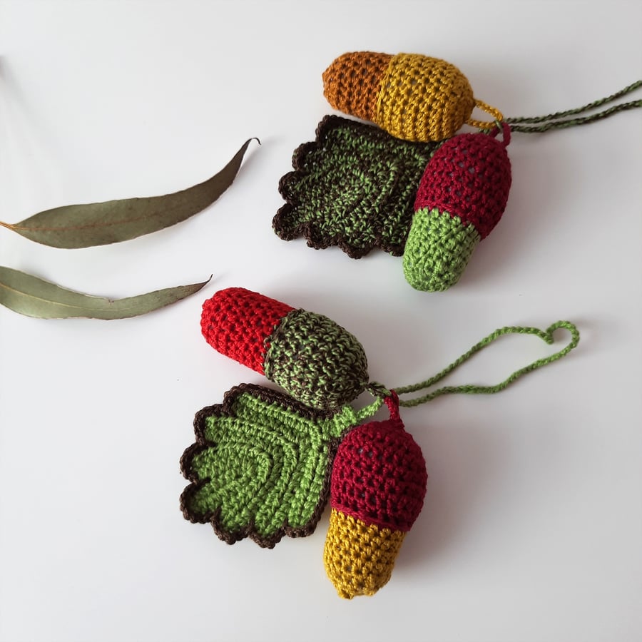 Seconds- Crochet Acorn Ornament-Choice of Two