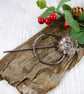 Copper and Sterling Silver Flower Shawl Pin - Image 6