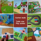 Bespoke playmat playscene toy - table top size UKCA gift for children