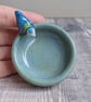 Very small ring dish with blue tit - Image 4