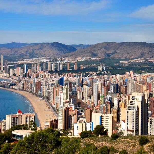 Benidorm Skyline Cityscape Levante Beach Spain Photograph Print