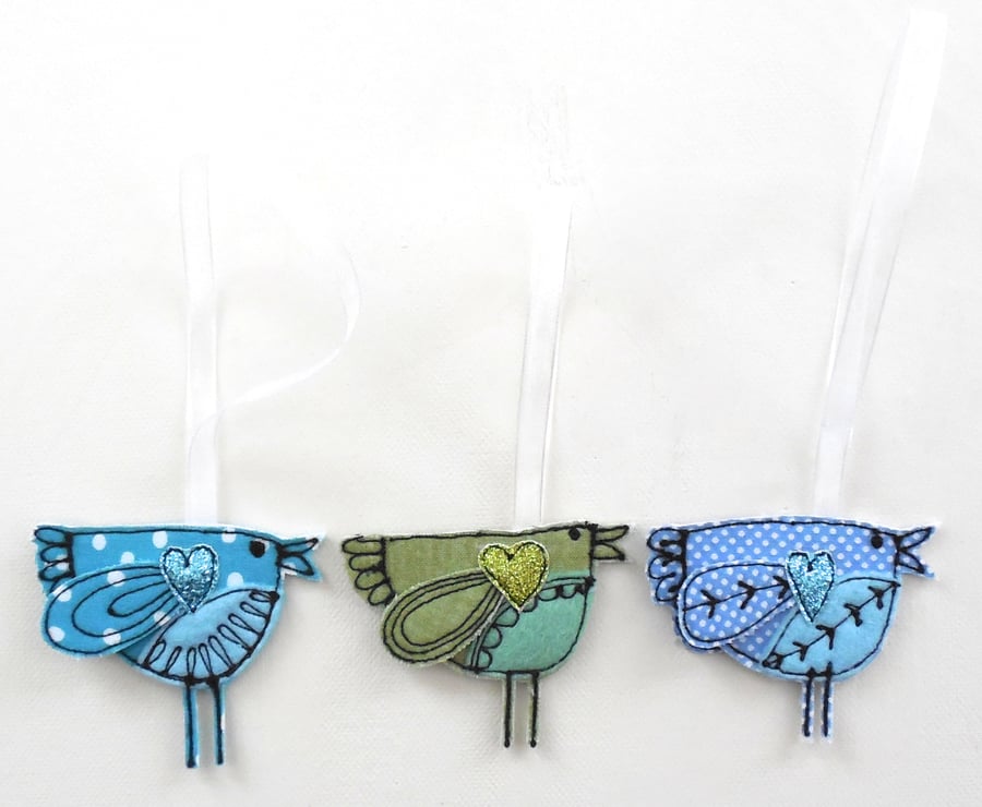 Blue and Green Baby Birdie