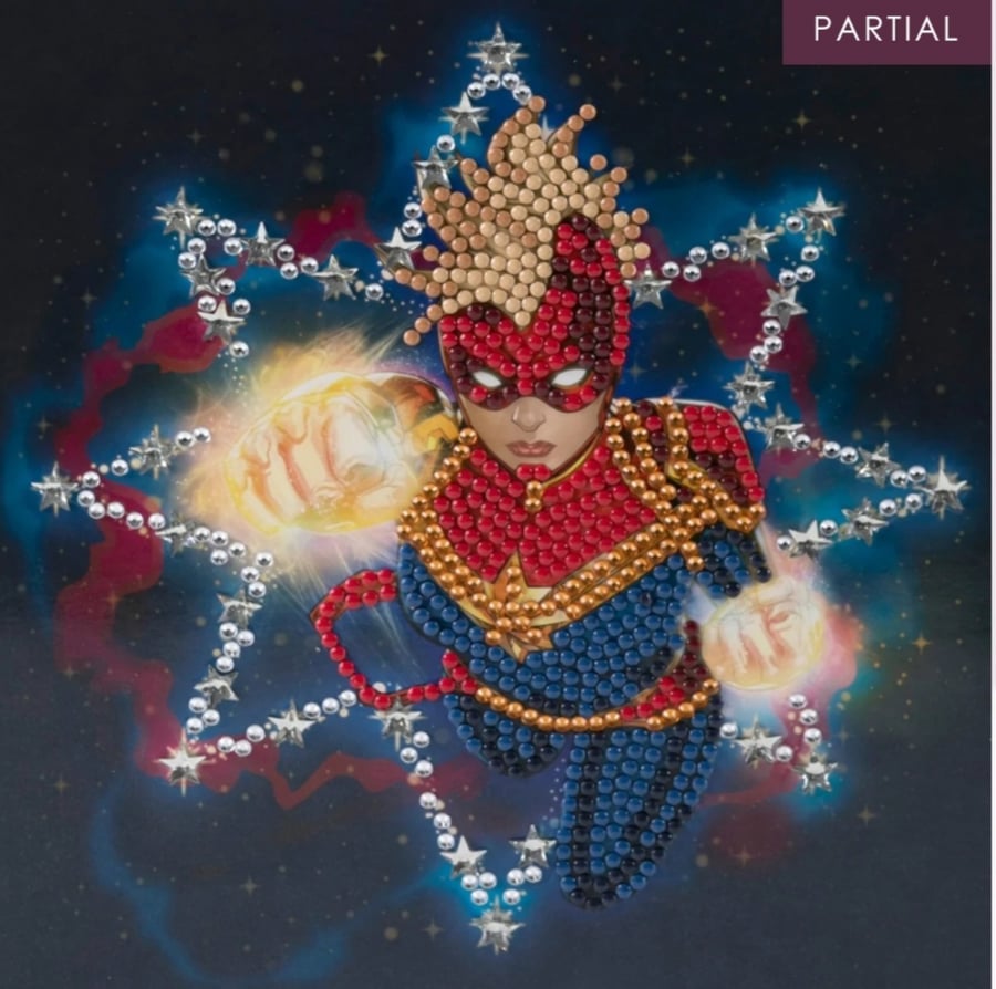 Captain marvel crystal art card kit.