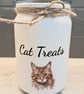 Cat Decoupaged Treat Jar