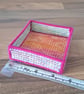 Small tray for small desk items - watercolour pattern with magenta edging - Image 2