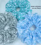 XXL Ditsy Floral Scrunchies, Frill Ruffle Scrunchies, Oversized Scrunchies - Image 3
