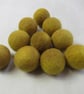 10 Large 3cm Weld Yellow Natural Dye Felt Balls - Image 1