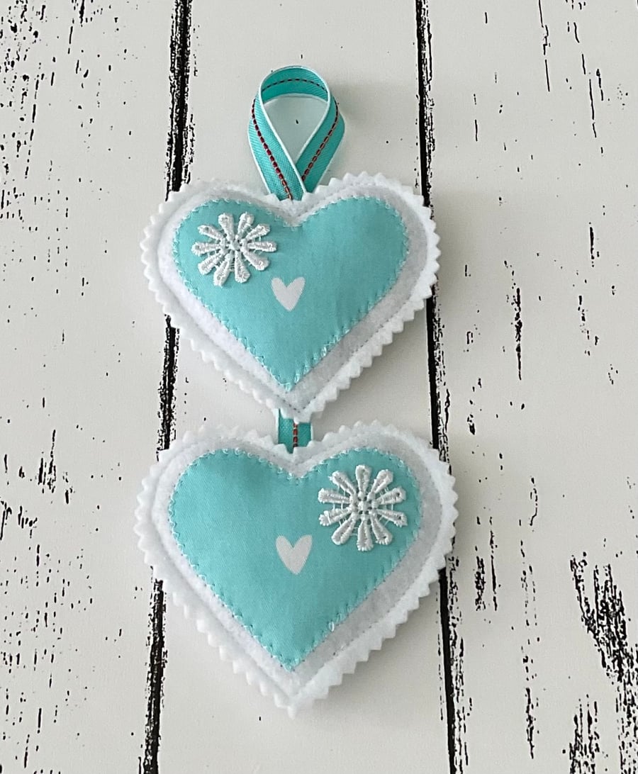 Handmade Hanging Lavender Filled Heart Decoration 