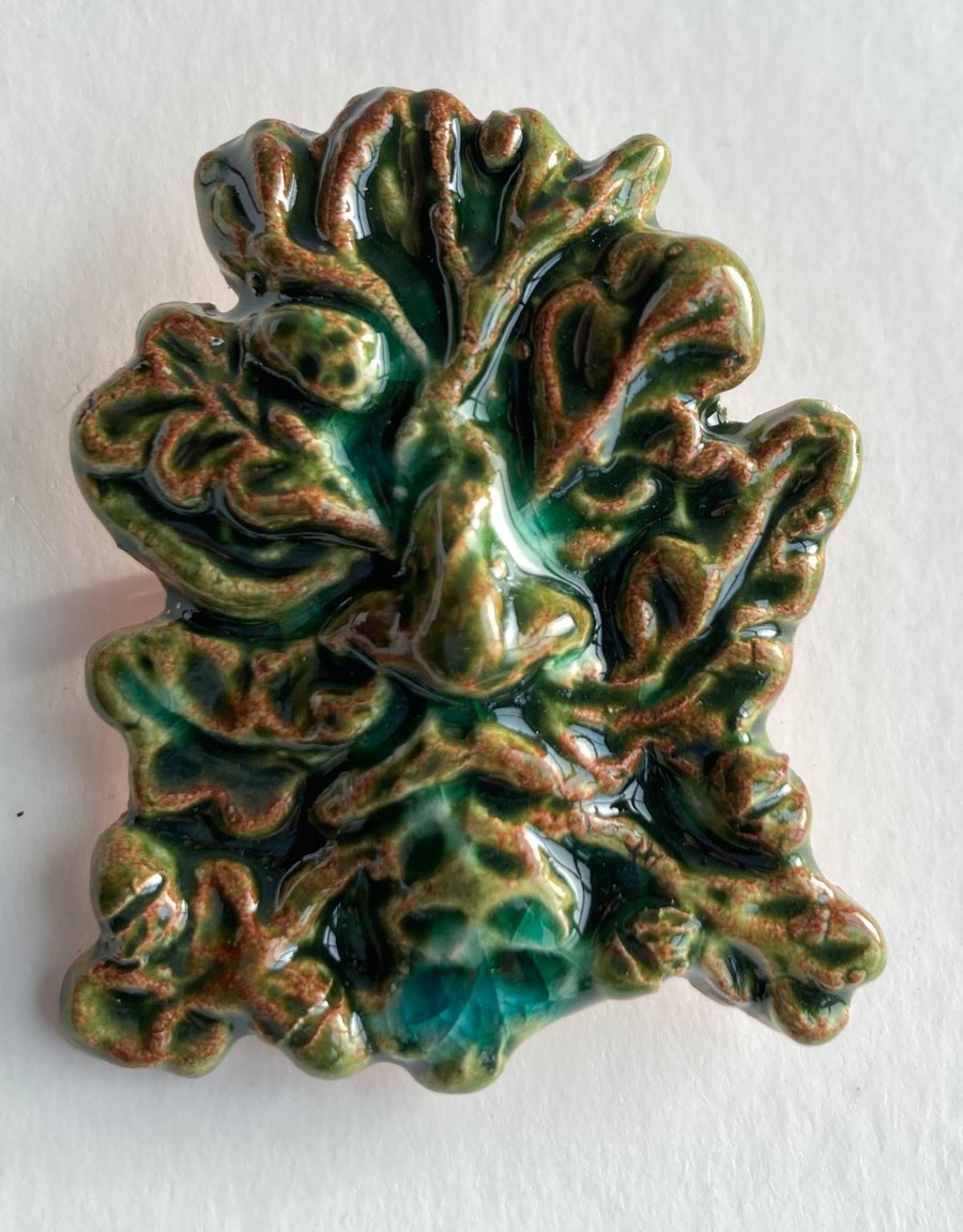 Green Man Brooch