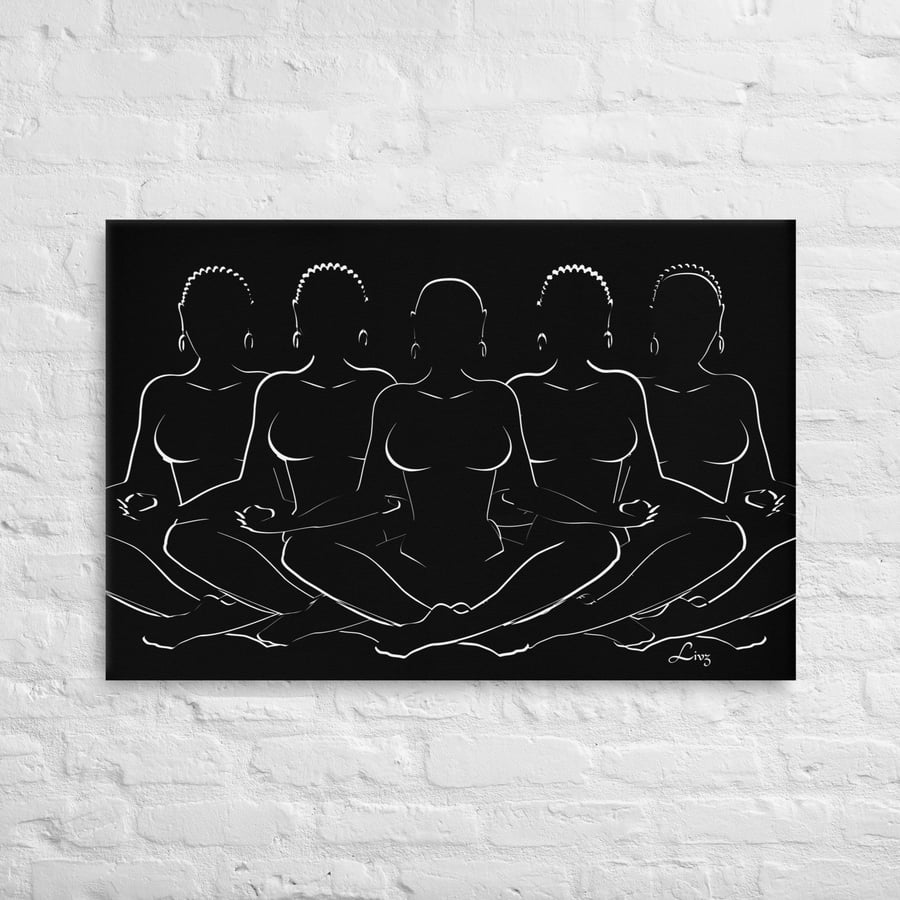 Canvas Print - Black and White INNER FEMININE by Livz Design