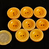 Vintage Orange Buttons: Orange ‘Pie Crust’ Décor 8x 20mm