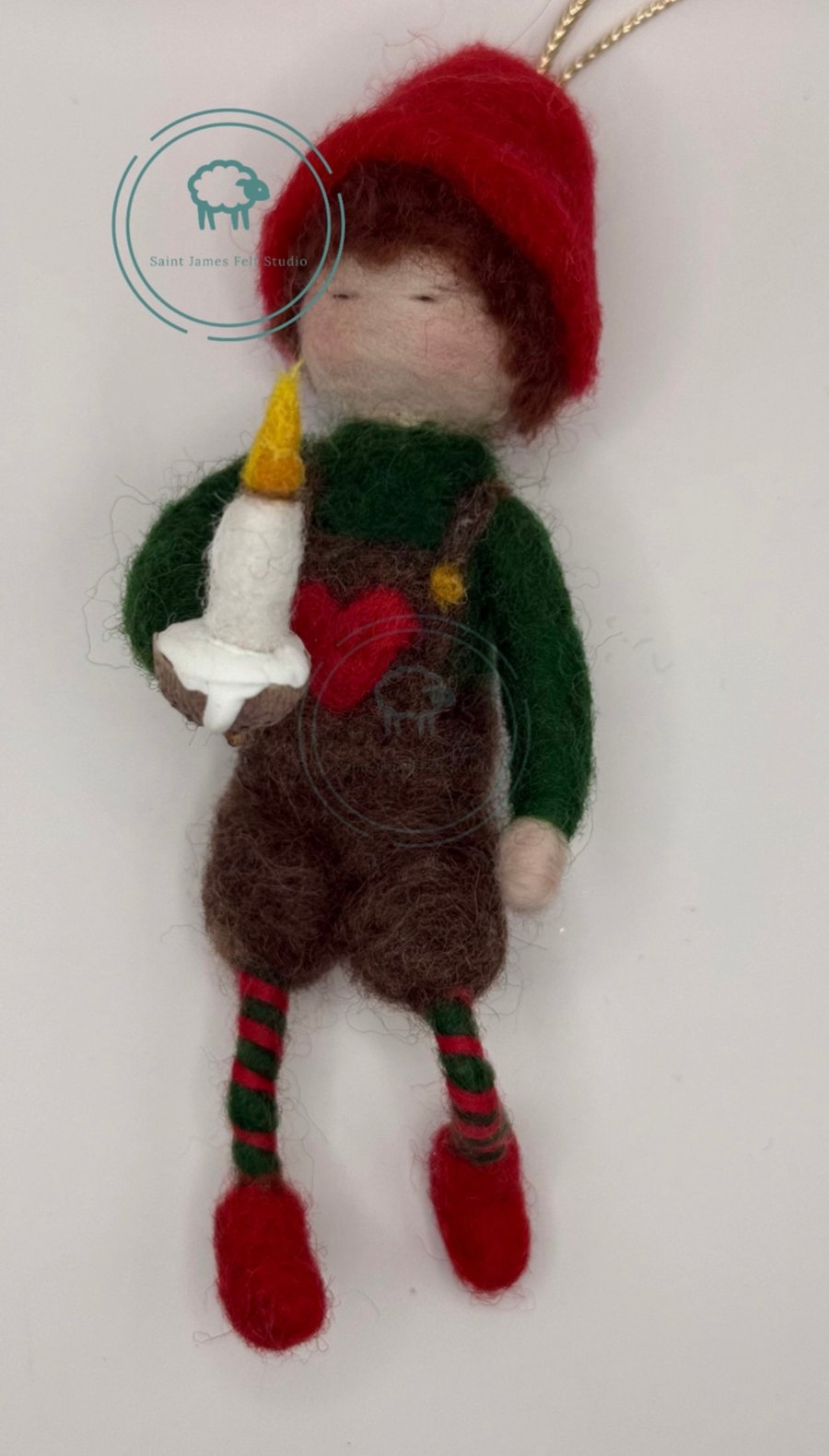 Needle Felt Forest Fairy Holding Candle