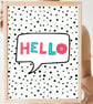 Girls or Boys Wall Art Print – A4 Quote Poster –  Hello  -  Unframed