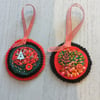 2 Christmas Hanging Decorations 