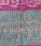 Hand Knitted Baby Blanket Pink Blue Cream Fair Isle Pram Blanket Gift - Image 4