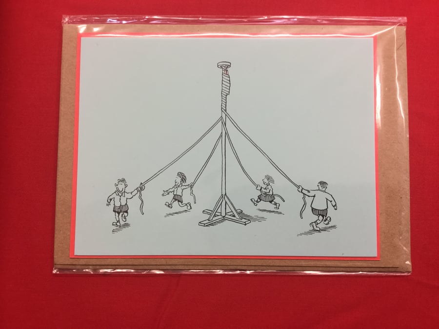 Greeting Card - Bunny and The Maypole