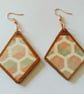 Geometric wood earrings - Image 1