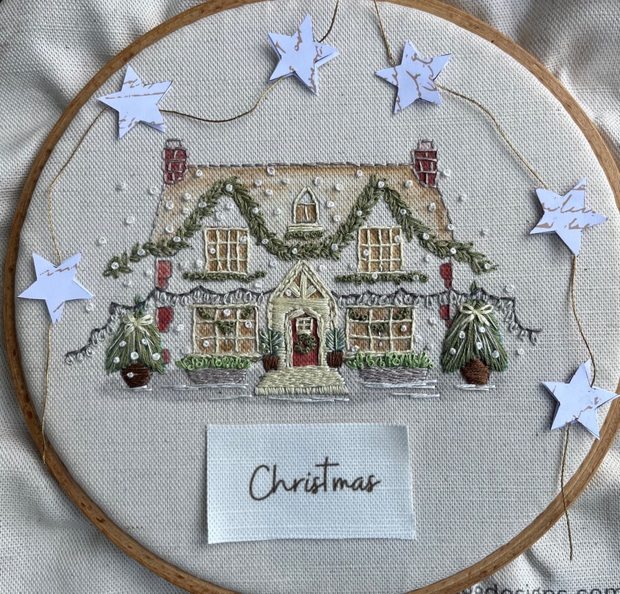 Yorkshire Christmas Cottage Embroidery Kit