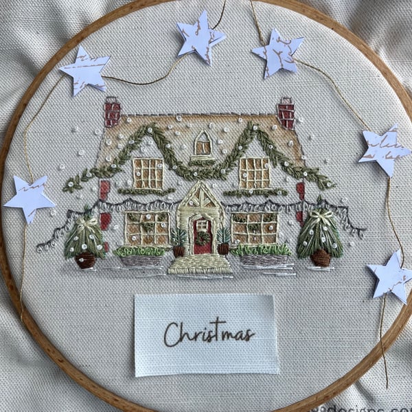 Yorkshire Christmas Cottage Embroidery Kit