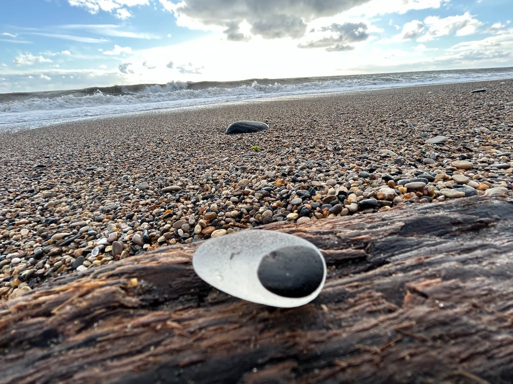 One-off Seaham beach, Multi-colour sea glass piece