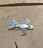 Silver Turtle Brooch with Opal Glass - Image 2