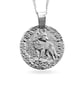 Wolf Engraved Sterling Silver Coin Necklace - Image 10
